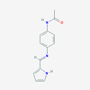 molecular formula C13H13N3O B387528 Acetamide, N-[4-[(E)-(1H-pyrrol-2-ylmethylene)amino]phenyl]- CAS No. 646034-67-5