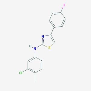 molecular formula C16H12ClIN2S B387532 N-(3-chloro-4-methylphenyl)-4-(4-iodophenyl)-1,3-thiazol-2-amine 