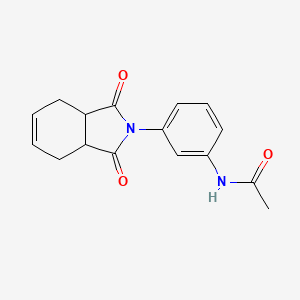 molecular formula C16H16N2O3 B3875381 N-[3-(1,3-dioxo-3a,4,7,7a-tetrahydroisoindol-2-yl)phenyl]acetamide 