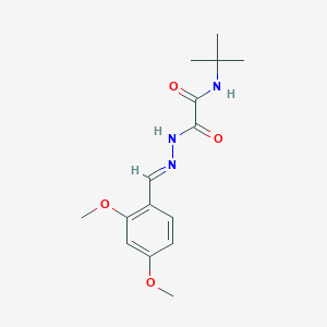 molecular formula C15H21N3O4 B3875388 N-tert-butyl-N'-[(E)-(2,4-dimethoxyphenyl)methylideneamino]oxamide 