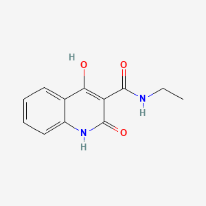 molecular formula C12H12N2O3 B3875417 N-ethyl-4-hydroxy-2-oxo-1,2-dihydroquinoline-3-carboxamide CAS No. 128366-02-9