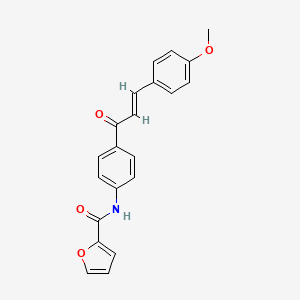 molecular formula C21H17NO4 B3875439 N-[4-[(E)-3-(4-methoxyphenyl)prop-2-enoyl]phenyl]furan-2-carboxamide 
