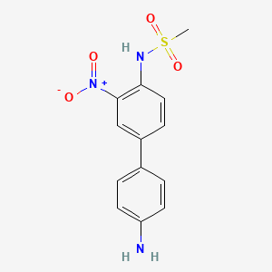 molecular formula C13H13N3O4S B3875466 N-[4-(4-aminophenyl)-2-nitrophenyl]methanesulfonamide 
