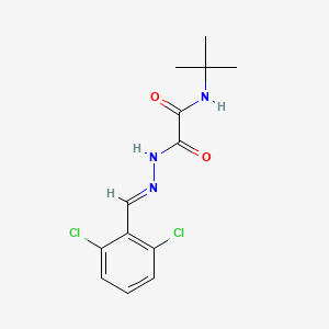 molecular formula C13H15Cl2N3O2 B3875477 N-tert-butyl-N'-[(E)-(2,6-dichlorophenyl)methylideneamino]oxamide 