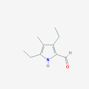 molecular formula C10H15NO B038755 3,5-Diethyl-4-methyl-1H-pyrrole-2-carbaldehyde CAS No. 112452-37-6