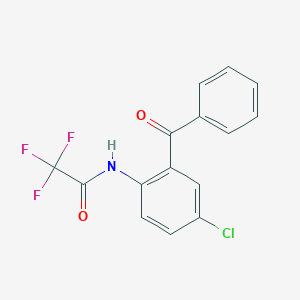 molecular formula C15H9ClF3NO2 B387557 N-(2-benzoyl-4-chlorophenyl)-2,2,2-trifluoroacetamide CAS No. 69559-40-6