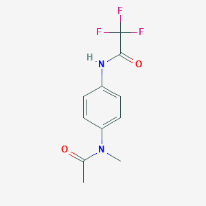 molecular formula C11H11F3N2O2 B387575 N-{4-[acetyl(methyl)amino]phenyl}-2,2,2-trifluoroacetamide 