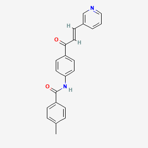 molecular formula C22H18N2O2 B3875760 4-methyl-N-[4-[(E)-3-pyridin-3-ylprop-2-enoyl]phenyl]benzamide 