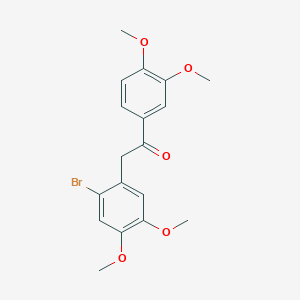 B3875866 2-(2-bromo-4,5-dimethoxyphenyl)-1-(3,4-dimethoxyphenyl)ethanone CAS No. 63856-81-5