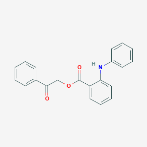 molecular formula C21H17NO3 B387619 2-Oxo-2-phenylethyl 2-anilinobenzoate 