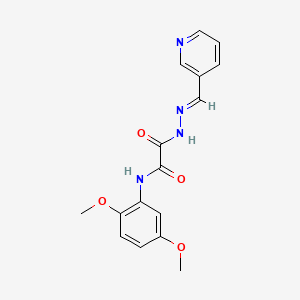 molecular formula C16H16N4O4 B3876217 N-(2,5-dimethoxyphenyl)-2-oxo-2-[(2E)-2-(pyridin-3-ylmethylidene)hydrazinyl]acetamide 