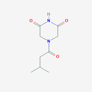 molecular formula C9H14N2O3 B3876284 4-(3-methylbutanoyl)piperazine-2,6-dione 