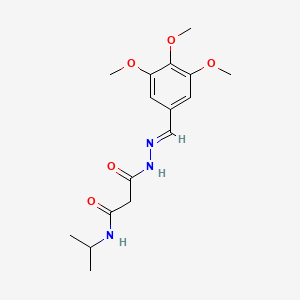 molecular formula C16H23N3O5 B3876292 N-propan-2-yl-N'-[(E)-(3,4,5-trimethoxyphenyl)methylideneamino]propanediamide 