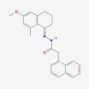 molecular formula C24H24N2O2 B387630 N'-(6-methoxy-8-methyl-3,4-dihydro-1(2H)-naphthalenylidene)-2-(1-naphthyl)acetohydrazide 