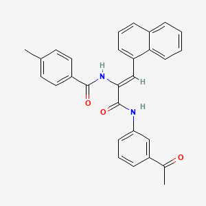 molecular formula C29H24N2O3 B3876341 N-[(Z)-3-(3-acetylanilino)-1-naphthalen-1-yl-3-oxoprop-1-en-2-yl]-4-methylbenzamide 