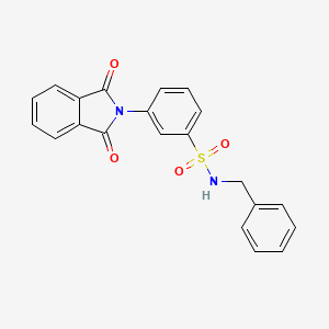 molecular formula C21H16N2O4S B3876419 N-benzyl-3-(1,3-dioxoisoindol-2-yl)benzenesulfonamide 