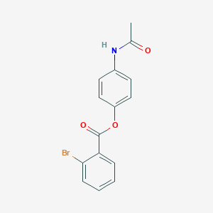 molecular formula C15H12BrNO3 B387665 4-(Acetylamino)phenyl 2-bromobenzoate 