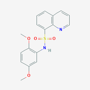molecular formula C17H16N2O4S B387667 N-(2,5-dimethoxyphenyl)quinoline-8-sulfonamide 
