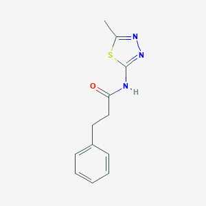 molecular formula C12H13N3OS B387668 N-(5-methyl-1,3,4-thiadiazol-2-yl)-3-phenylpropanamide 