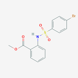 molecular formula C14H12BrNO4S B387679 Methyl 2-{[(4-bromophenyl)sulfonyl]amino}benzoate CAS No. 349404-83-7