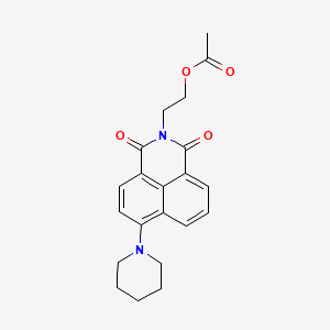 molecular formula C21H22N2O4 B3876795 2-[1,3-dioxo-6-piperidino-1H-benzo[de]isoquinolin-2(3H)-yl]ethyl acetate 