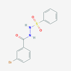 molecular formula C13H11BrN2O3S B387682 N'-(benzenesulfonyl)-3-bromobenzohydrazide 