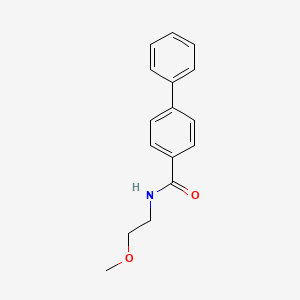 molecular formula C16H17NO2 B3876834 N-(2-methoxyethyl)-4-phenylbenzamide CAS No. 88328-89-6
