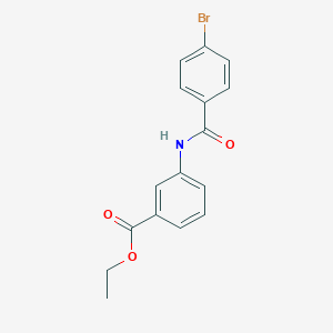 molecular formula C16H14BrNO3 B387687 Ethyl 3-[(4-bromobenzoyl)amino]benzoate 