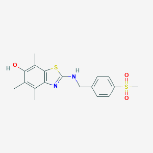 4,5,7-Trimethyl-2-[(4-methylsulfonylphenyl)methylamino]-1,3-benzothiazol-6-ol