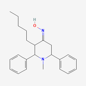 molecular formula C23H30N2O B3876901 (NZ)-N-(1-methyl-3-pentyl-2,6-diphenylpiperidin-4-ylidene)hydroxylamine 