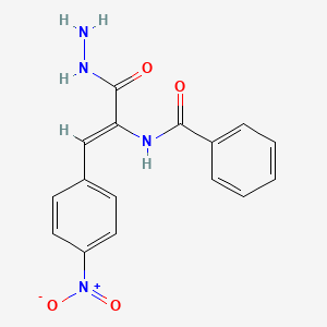 molecular formula C16H14N4O4 B3876921 N-[1-Hydrazinocarbonyl-2-(4-nitro-phenyl)-vinyl]-benzamide CAS No. 5660-11-7