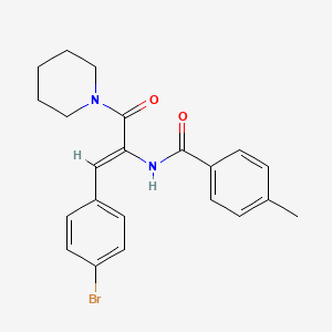 molecular formula C22H23BrN2O2 B3876957 N-[(Z)-1-(4-bromophenyl)-3-oxo-3-piperidin-1-ylprop-1-en-2-yl]-4-methylbenzamide 
