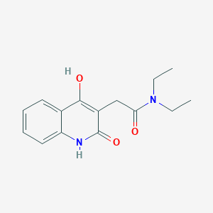 molecular formula C15H18N2O3 B3877085 N,N-diethyl-2-(4-hydroxy-2-oxo-1,2-dihydroquinolin-3-yl)acetamide 