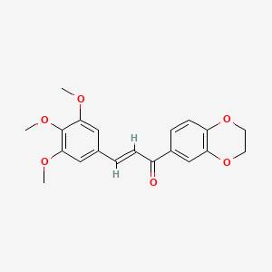 molecular formula C20H20O6 B3877286 (E)-1-(2,3-DIHYDRO-1,4-BENZODIOXIN-6-YL)-3-(3,4,5-TRIMETHOXYPHENYL)-2-PROPEN-1-ONE 