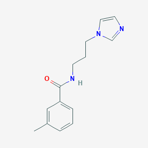 molecular formula C14H17N3O B387734 N-[3-(1H-imidazol-1-yl)propyl]-3-methylbenzamide 