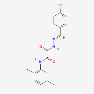 molecular formula C17H16BrN3O2 B3877650 1-{N'-[(E)-(4-BROMOPHENYL)METHYLIDENE]HYDRAZINECARBONYL}-N-(2,5-DIMETHYLPHENYL)FORMAMIDE 