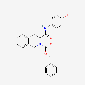 molecular formula C25H24N2O4 B3877717 benzyl 3-[(4-methoxyphenyl)carbamoyl]-3,4-dihydro-1H-isoquinoline-2-carboxylate 