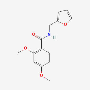 molecular formula C14H15NO4 B3877762 N-(furan-2-ylmethyl)-2,4-dimethoxybenzamide 