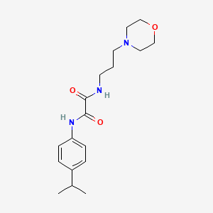 molecular formula C18H27N3O3 B3877878 N-(4-ISOPROPYLPHENYL)-N'-[3-(MORPHOLIN-4-YL)PROPYL]ETHANEDIAMIDE 