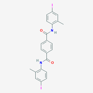 molecular formula C22H18I2N2O2 B387788 N~1~,N~4~-bis(4-iodo-2-methylphenyl)terephthalamide 