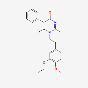molecular formula C24H28N2O3 B3877916 1-[2-(3,4-diethoxyphenyl)ethyl]-2,6-dimethyl-5-phenyl-4(1H)-pyrimidinone 