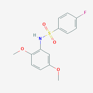 molecular formula C14H14FNO4S B387798 N-(2,5-dimethoxyphenyl)-4-fluorobenzenesulfonamide 