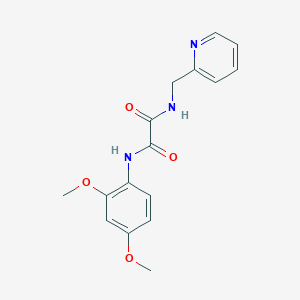 molecular formula C16H17N3O4 B3877988 N-(2,4-DIMETHOXYPHENYL)-N'-[(PYRIDIN-2-YL)METHYL]ETHANEDIAMIDE 