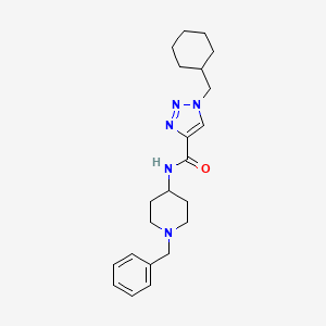 molecular formula C22H31N5O B3878230 N-(1-benzylpiperidin-4-yl)-1-(cyclohexylmethyl)triazole-4-carboxamide 