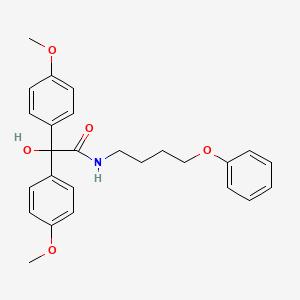 2-hydroxy-2,2-bis(4-methoxyphenyl)-N-(4-phenoxybutyl)acetamide