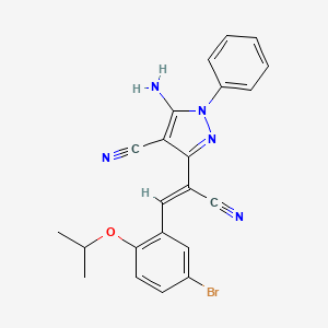 5-amino-3-[2-(5-bromo-2-isopropoxyphenyl)-1-cyanovinyl]-1-phenyl-1H-pyrazole-4-carbonitrile