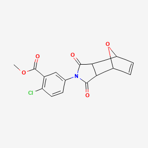 methyl 2-chloro-5-(3,5-dioxo-10-oxa-4-azatricyclo[5.2.1.0~2,6~]dec-8-en-4-yl)benzoate