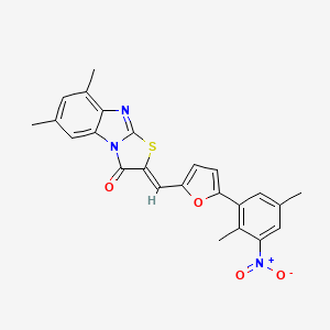 2-{[5-(2,5-dimethyl-3-nitrophenyl)-2-furyl]methylene}-6,8-dimethyl[1,3]thiazolo[3,2-a]benzimidazol-3(2H)-one