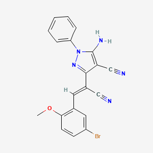 5-amino-3-[2-(5-bromo-2-methoxyphenyl)-1-cyanovinyl]-1-phenyl-1H-pyrazole-4-carbonitrile