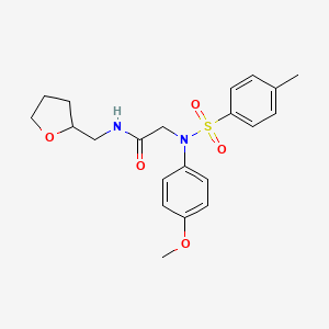 molecular formula C21H26N2O5S B3878302 N~2~-(4-methoxyphenyl)-N~2~-[(4-methylphenyl)sulfonyl]-N-(tetrahydrofuran-2-ylmethyl)glycinamide CAS No. 5669-53-4
